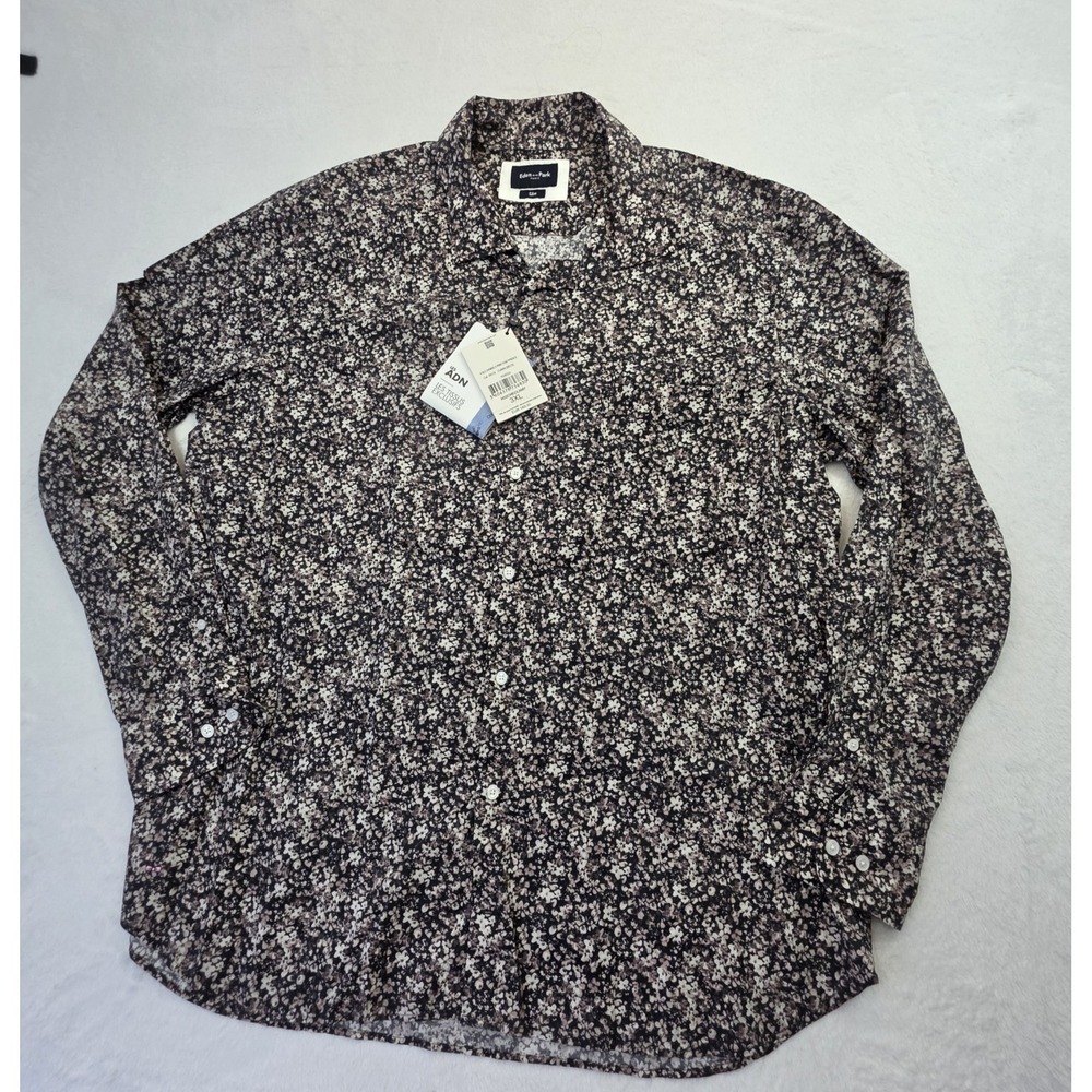 Eden Park Paris Mens Slim Fit Floral Button Up Shirt XL Long Sleeve NWT